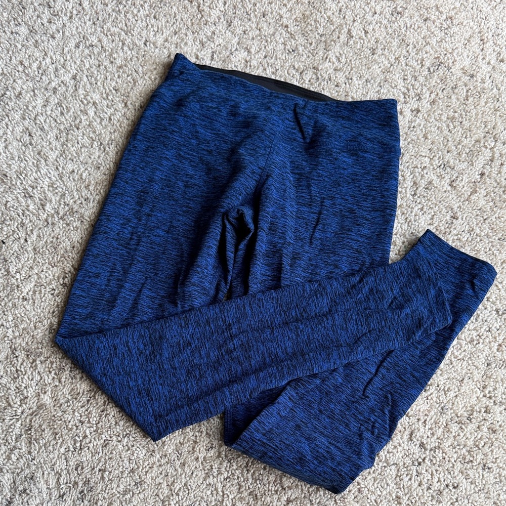 BEYOND YOGA Space-dye Heathered Blue Long Leggings Size M - Picture 2 of 4